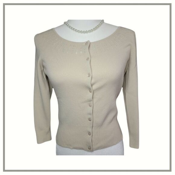 LOFT Cardigan XS with sequins pattern - Picture 1 of 3
